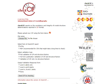 Tablet Screenshot of checkcif.iucr.org